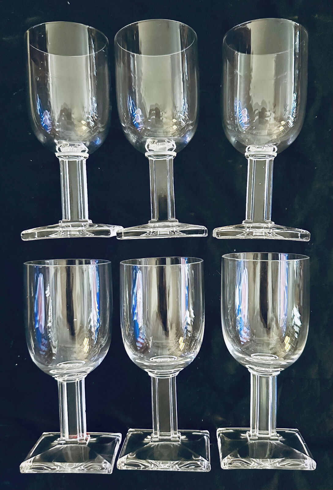 Heisey New Era Clear Cordial Glass set (6) 1935 Art Deco 5-1/4\