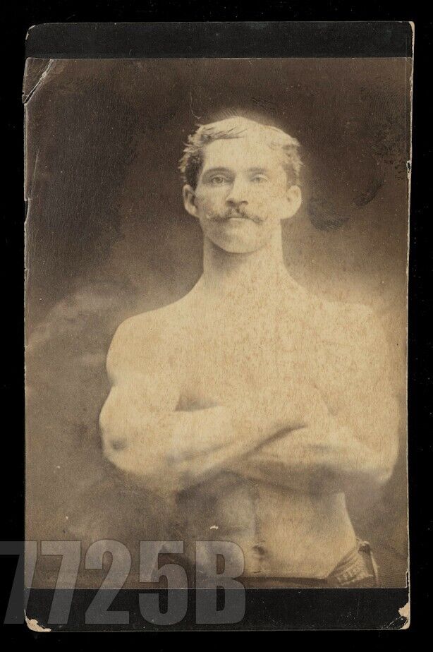Victorian Bodybuilder or Boxer 1880s Rare Antique Photo Sandow Int