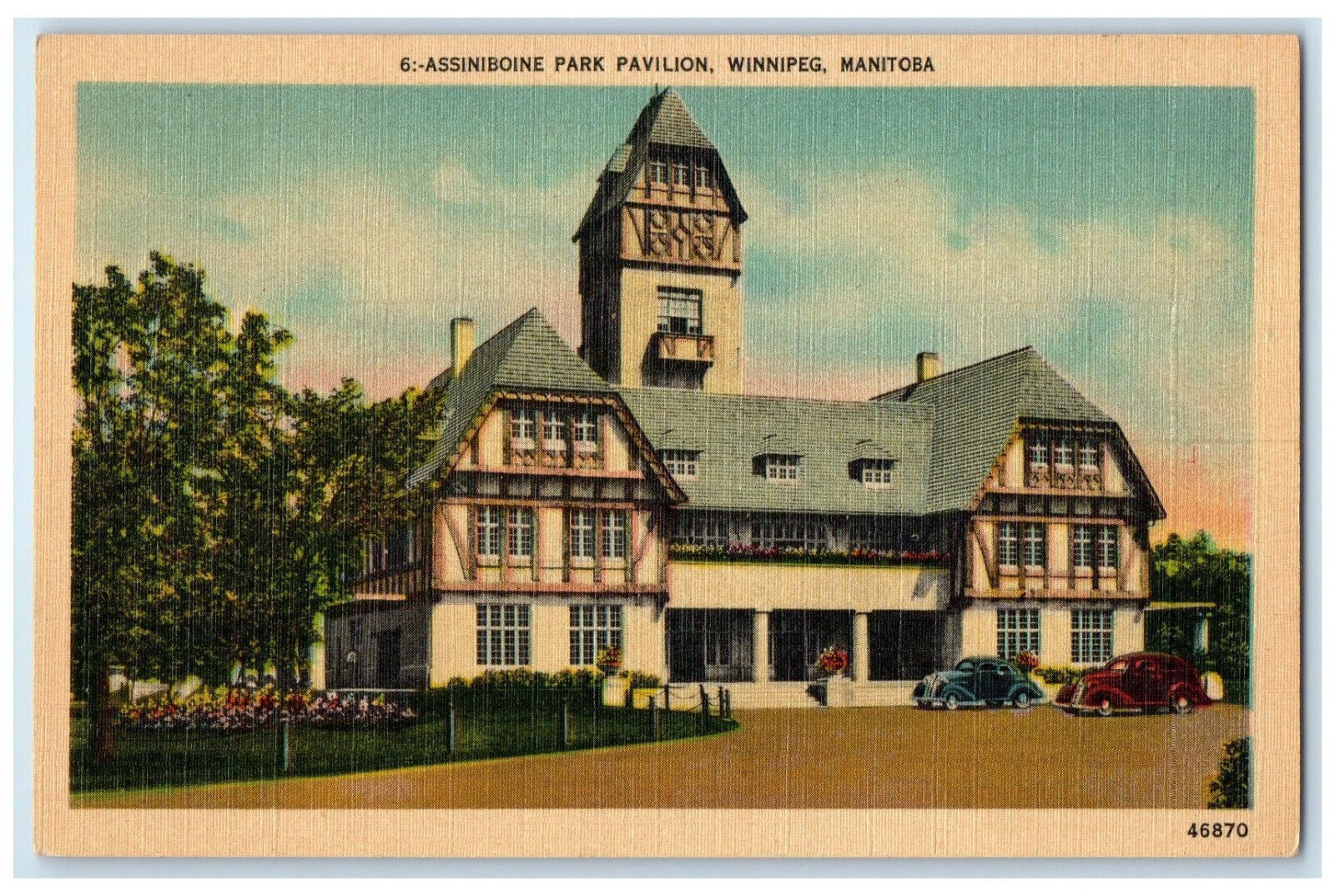 c1940's Assiniboine Park Pavilion Winnipeg Manitoba Canada Vintage Postcard
