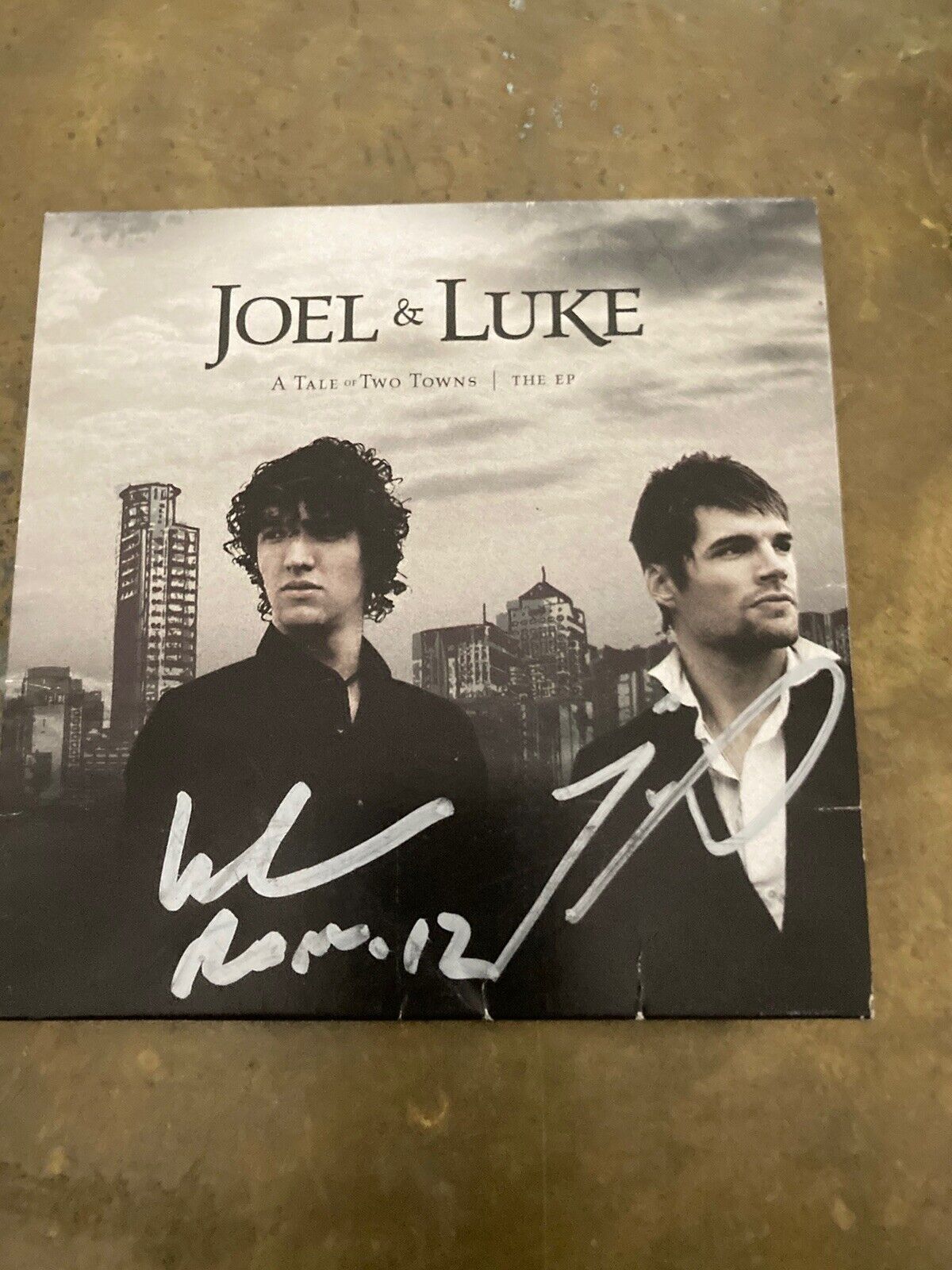 Joel And Luke Autograph On A Tale Of Two Towns CD Cover For King & Country