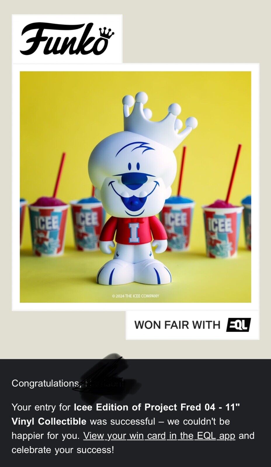 Icee Freddy Funko Project Fred (chance Of Chase) Order Confirmed.