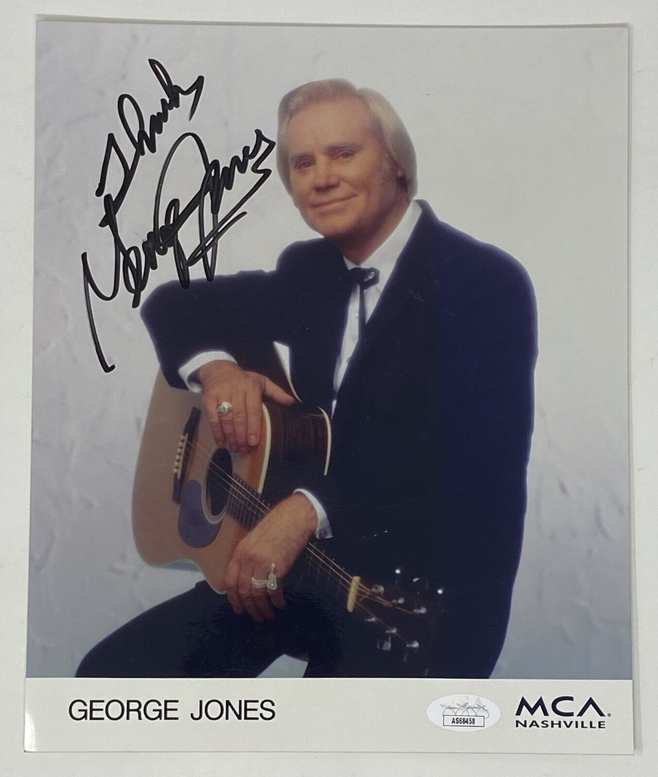 GEORGE JONES Signed 8x10 Photo MCA Records Nashville Country JSA COA Autograph