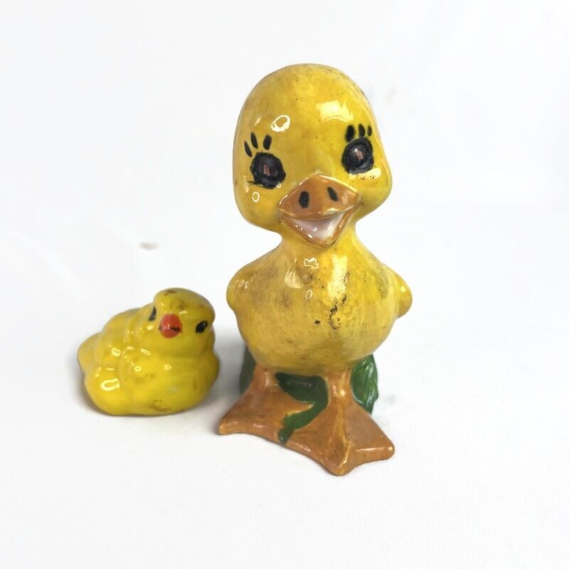 Vintage Ceramic Easter Ducks Lot of 2 Home Decor Accent Holiday