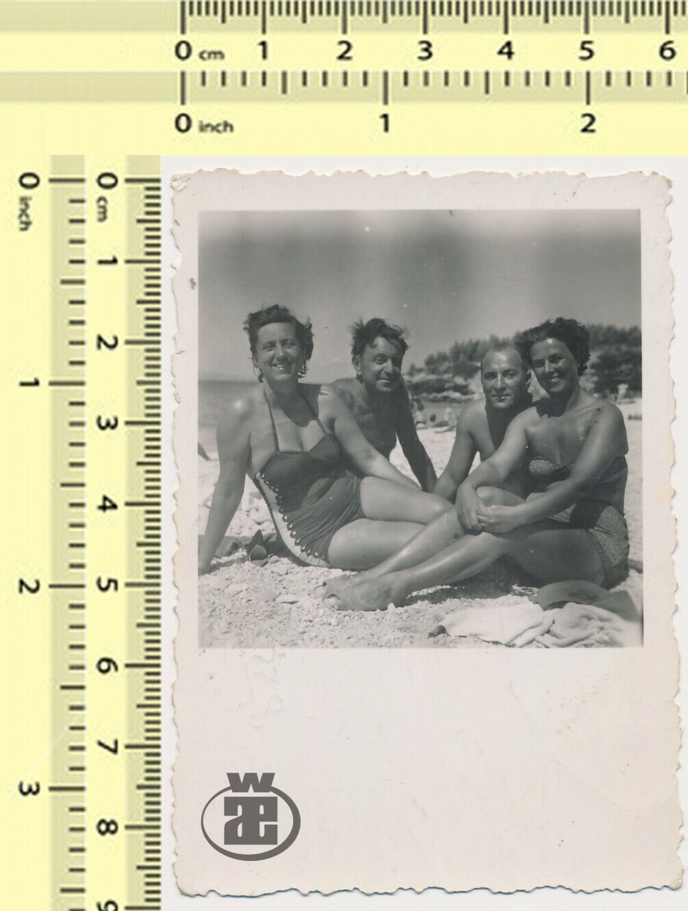 155 1958 Swimsuit Women Swimwear Ladies Guys Beach Couples vintage photo orig.