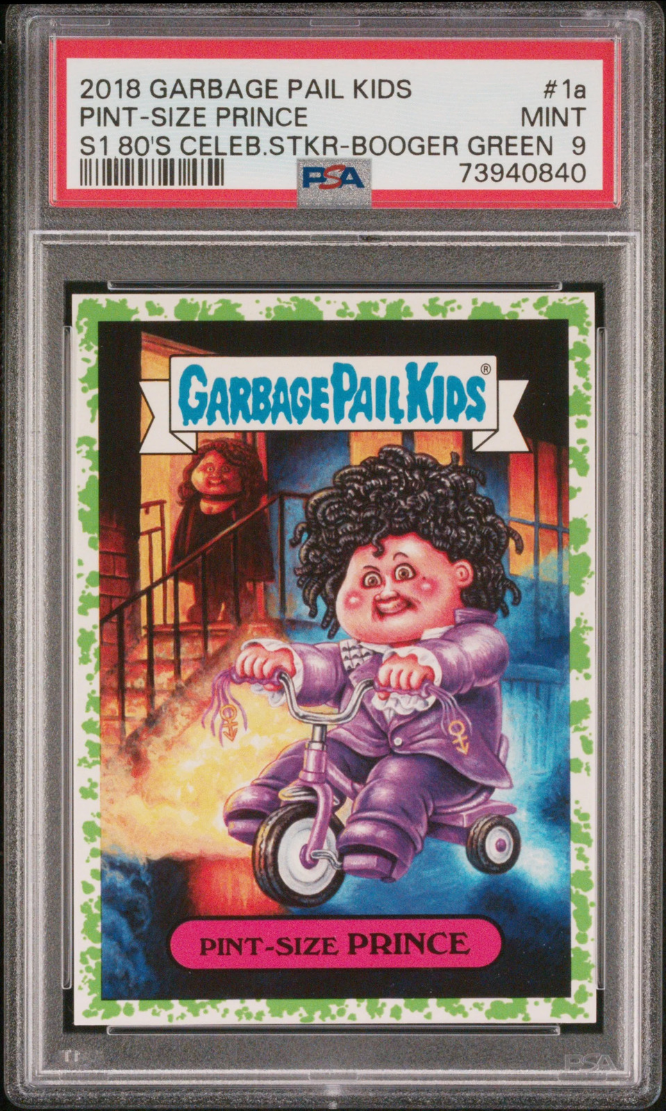 Pint-Size Prince Booger Green 2018 Garbage Pail Kids- We Hate the 80s 1a PSA 9