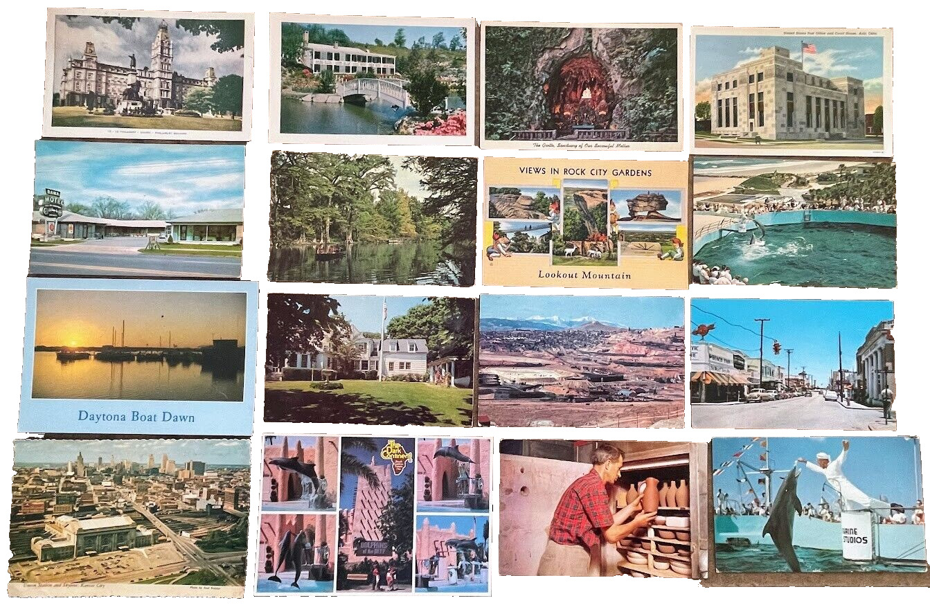 Vintage Postcard LOT OF 20 Vacation Postcards EXACT CARDS SHOWN 