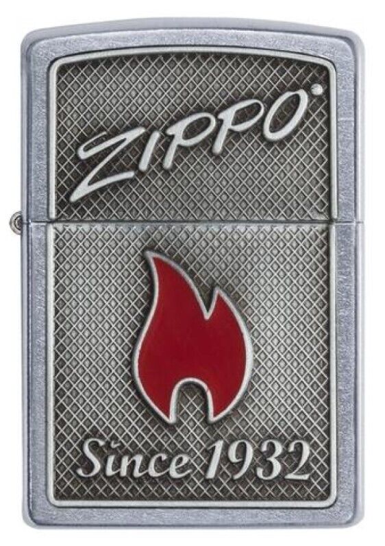 Zippo 29650 Logo & Flame Emblem Pocket Lighter