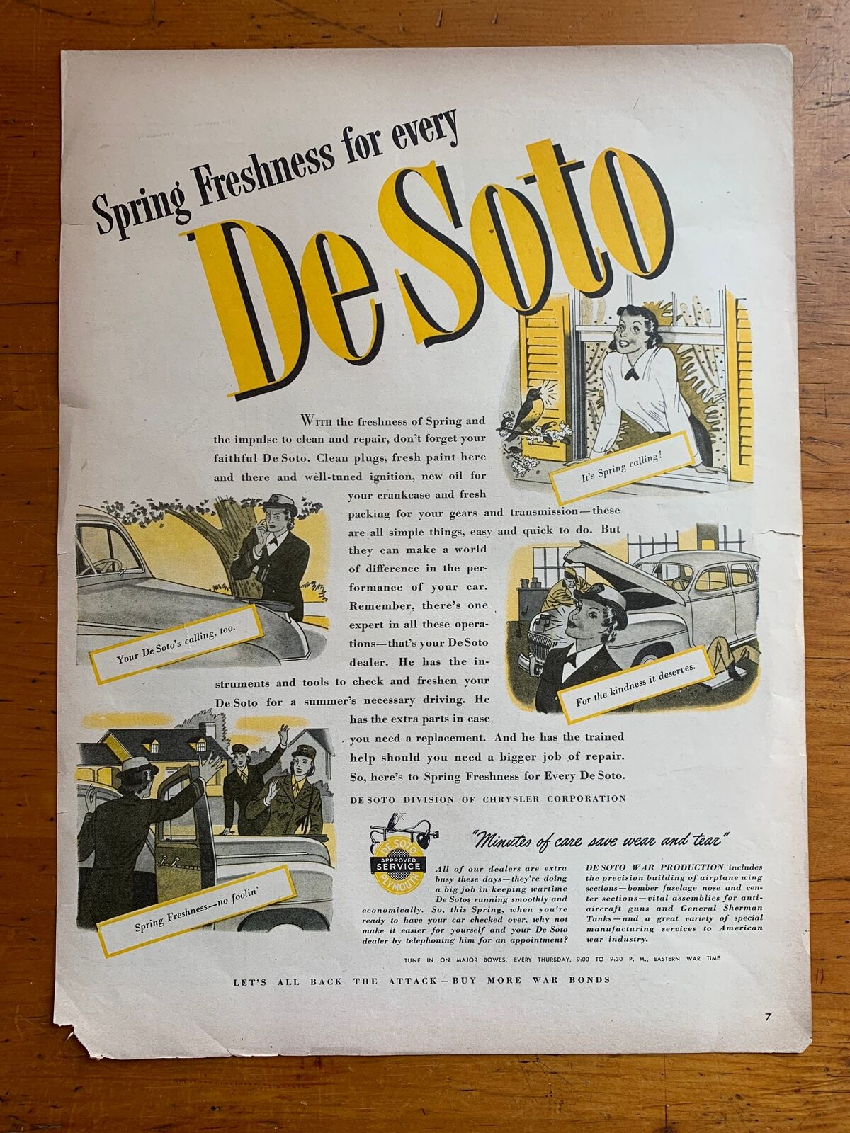 Vintage 1940s DeSoto Automobile Ad