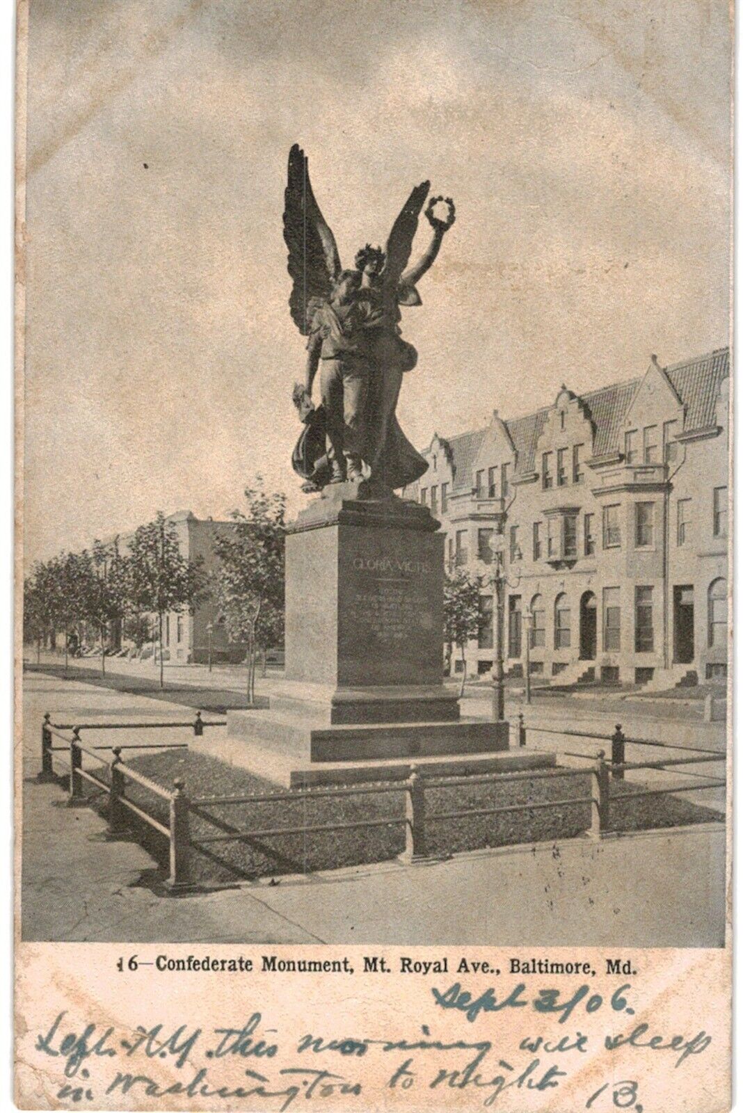 Baltimore Confederate Monument 1901 Mt Royal Avenue MD 