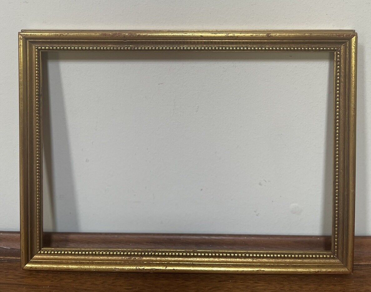 Vintage Gilded Ornate Wooden Small Art-Photo Frame-11.5” x8.5”x 1”/10.5”x7.25”