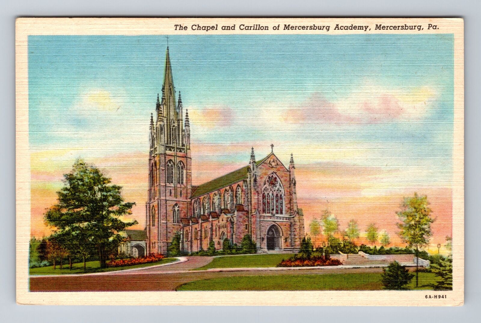Mercersburg PA-Pennsylvania, Carillon Mercersburg Academy Vintage Postcard