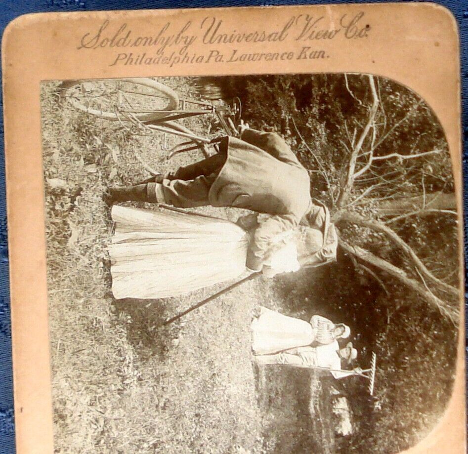 William Rau Stereoscope Stereo View Card Photographing Their Country Cousins