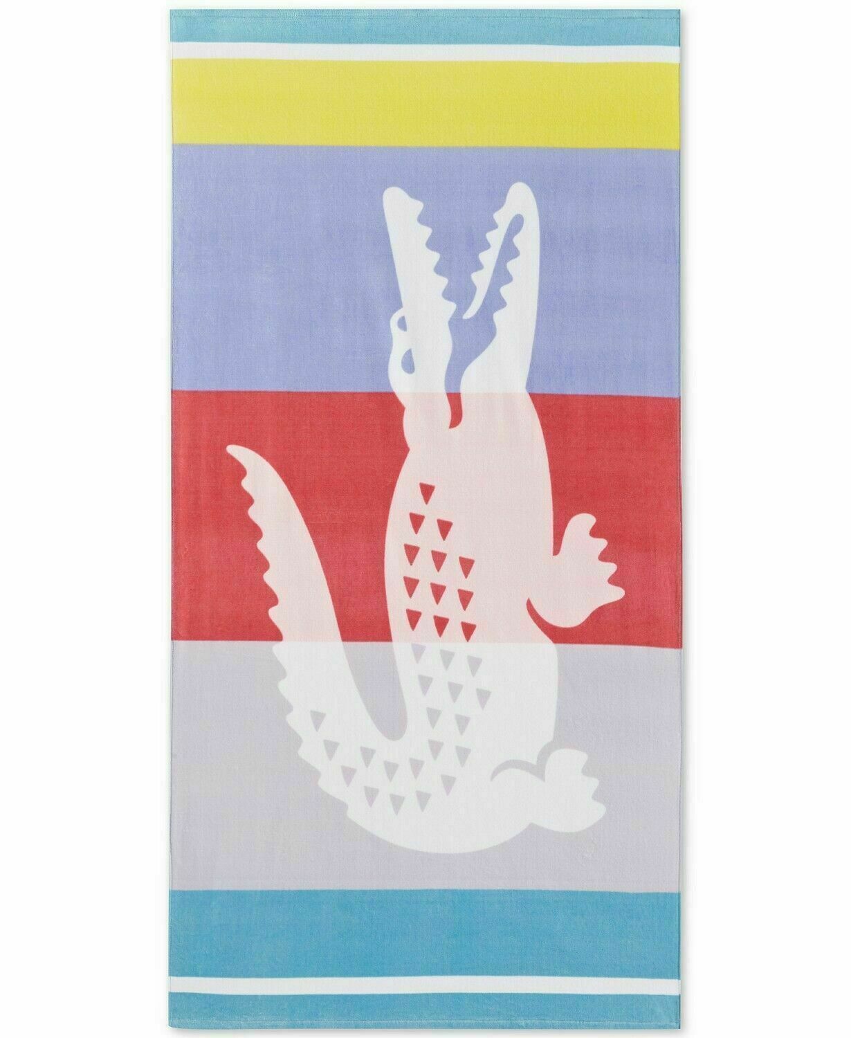   NWT Lacoste Multi color Duke Beach Towel Big Alligator Logo 36\