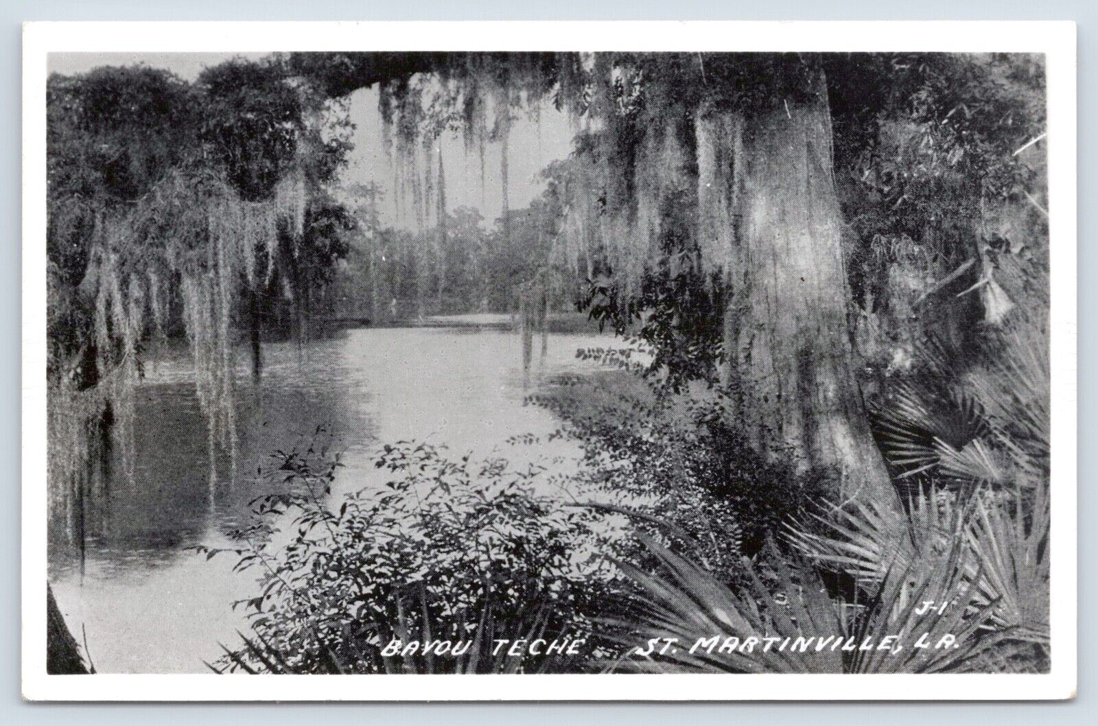 c1940s Bayou Teche St Martinville Louisiana Vintage LA RPPC Real Photo Postcard