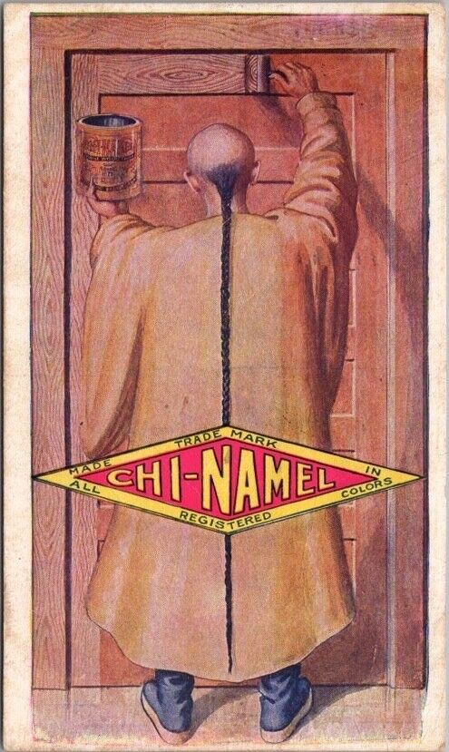 1908 UTICA, New York Advertising Postcard CHI-NAMEL VARNISH \