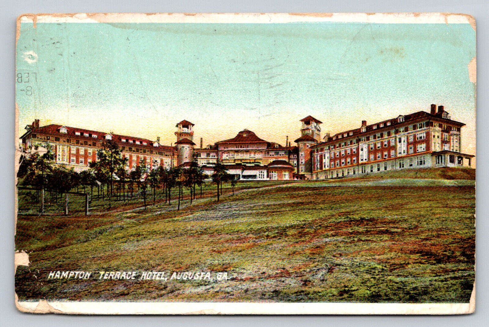 c1910 Hampton Terrace Hotel Augusta  Georgia  P793