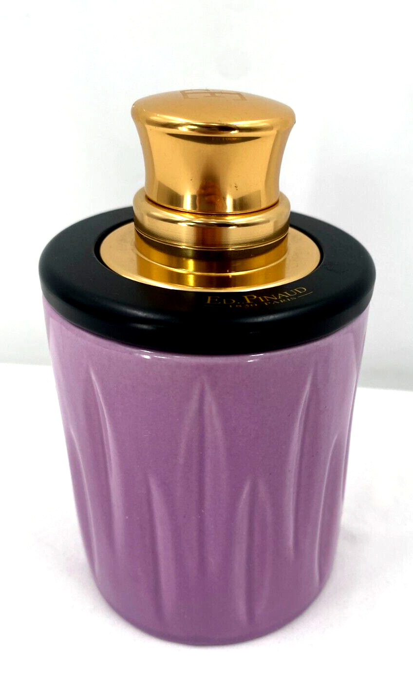 Vintage ED. Pinaud 1830 Paris Purple Ceramic Gold Top Large Perfume Bottle Rare
