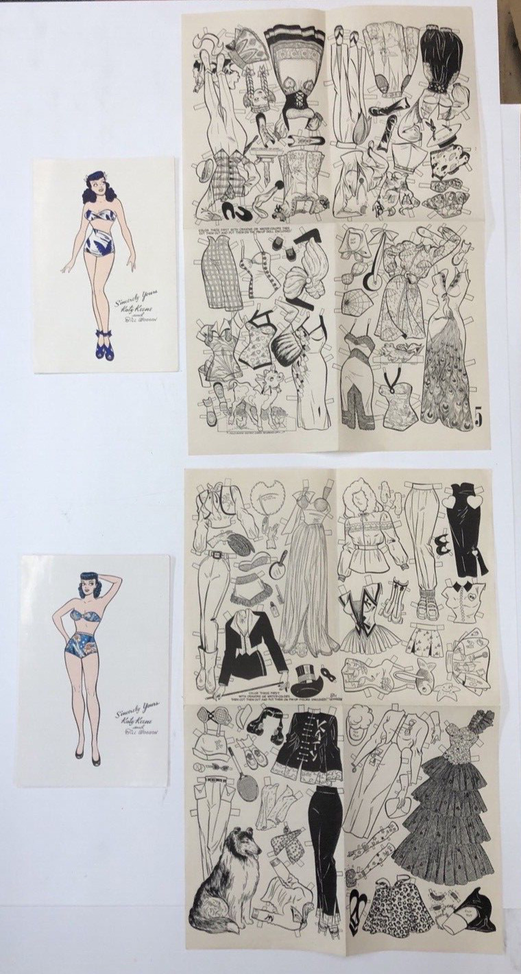 C. 1950S KATY KEENE COMICS ,LORELEI BILL WOGGON PAPER DOLLS & CLOTHING SHEETS