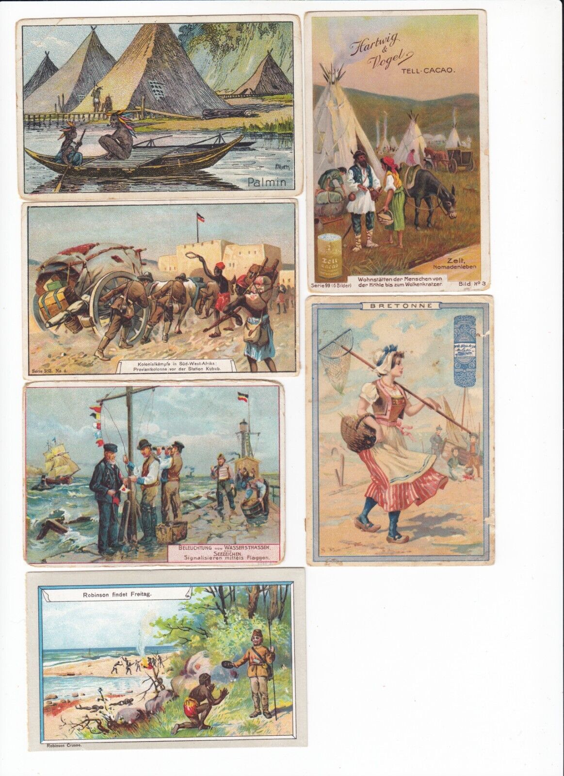 50 Rare German Trade Cards c. 1900 (100+ yrs) MILITARY American Indian Butterfly