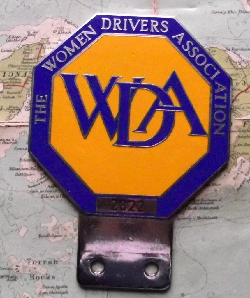 Old Vintage Car Mascot Badge  : The Women Drivers Association No 2822 by Pinches