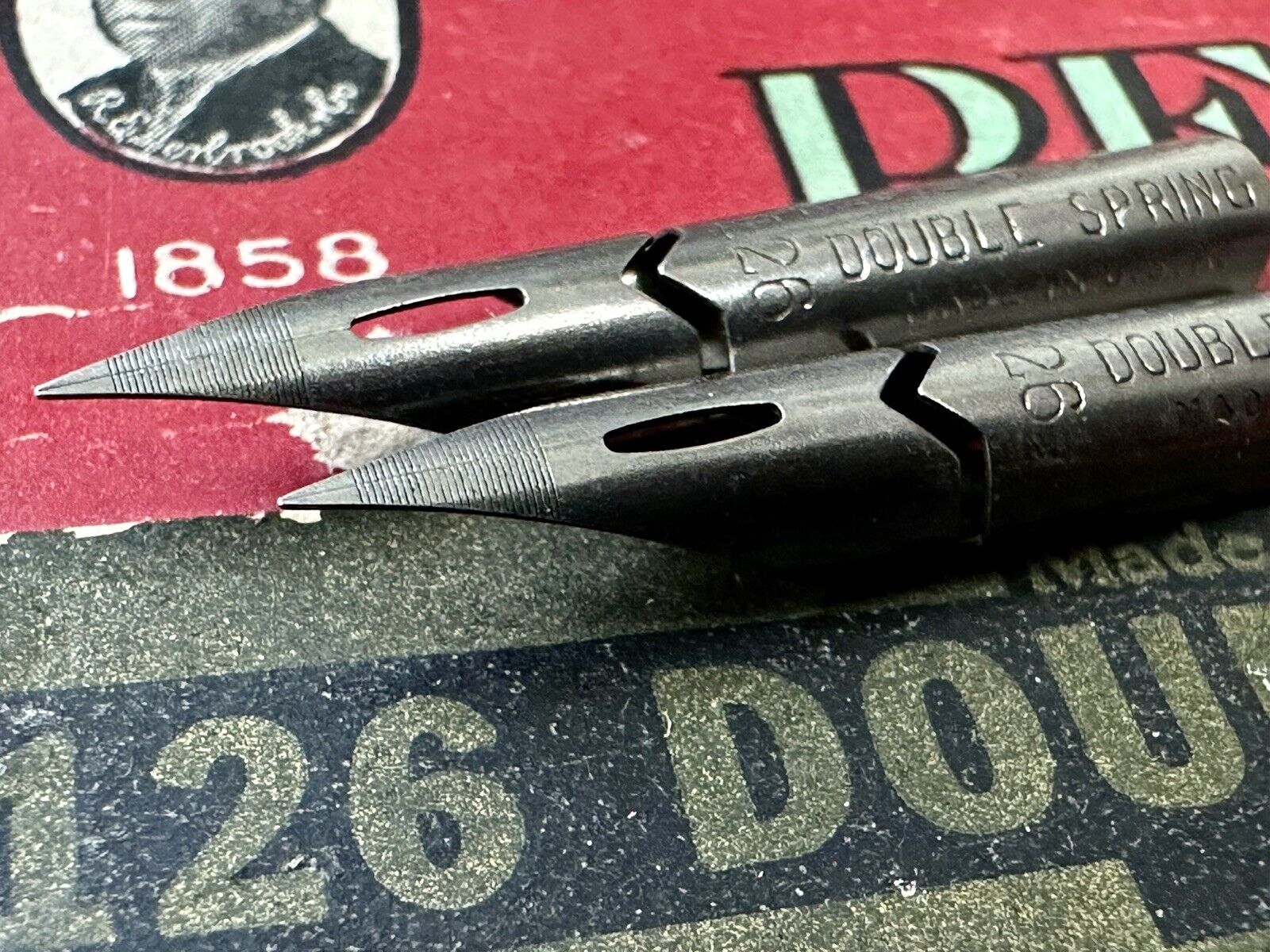 Set Of Two Vintage Esterbrook 126 Double Spring Dip Pen Nibs