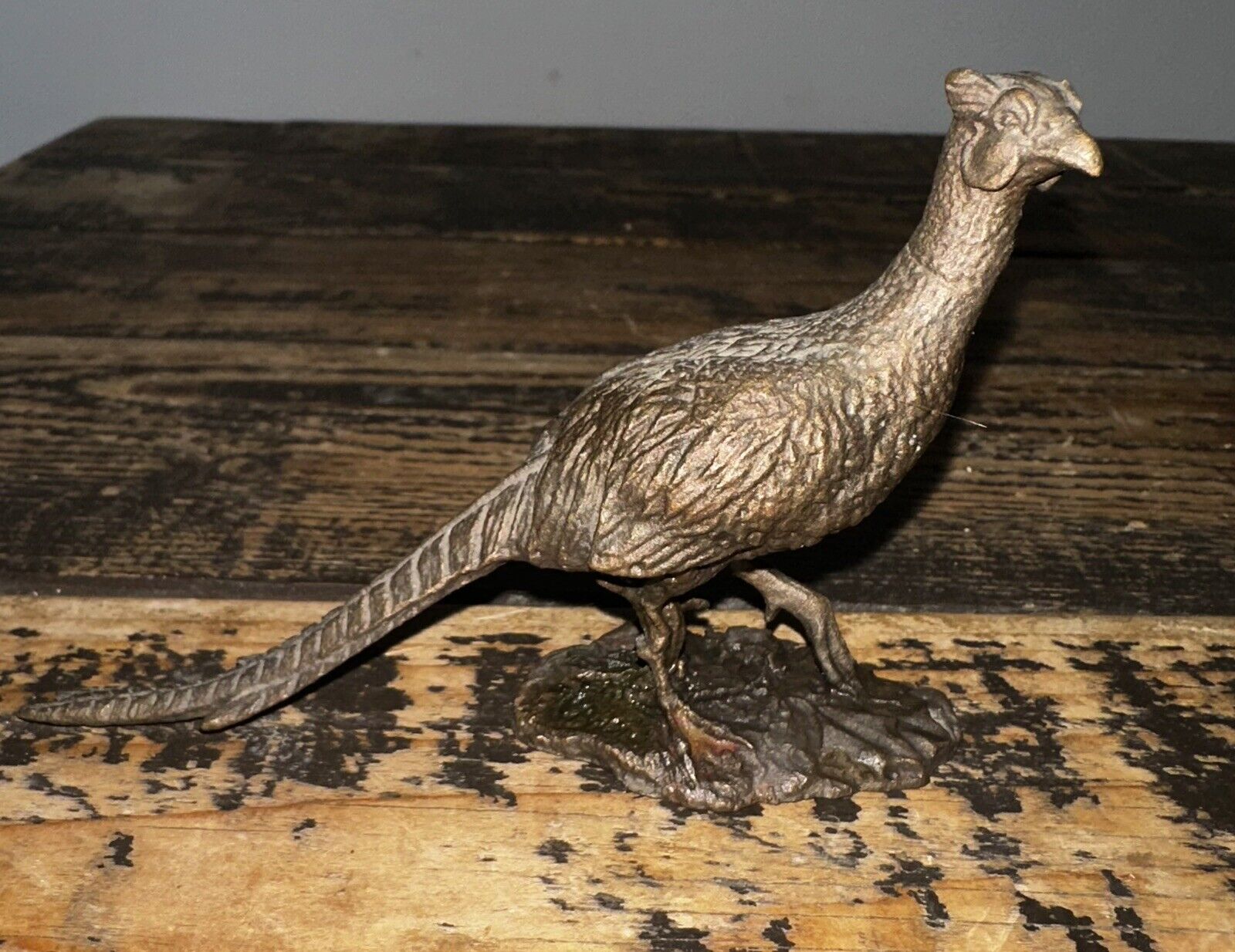 VTG 1986 Avon Bronze Pheasant Small Sculpture Figurine Bird Lovers 