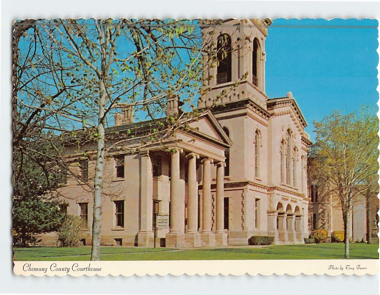 Postcard Chemung County Courthouse Elmira New York USA
