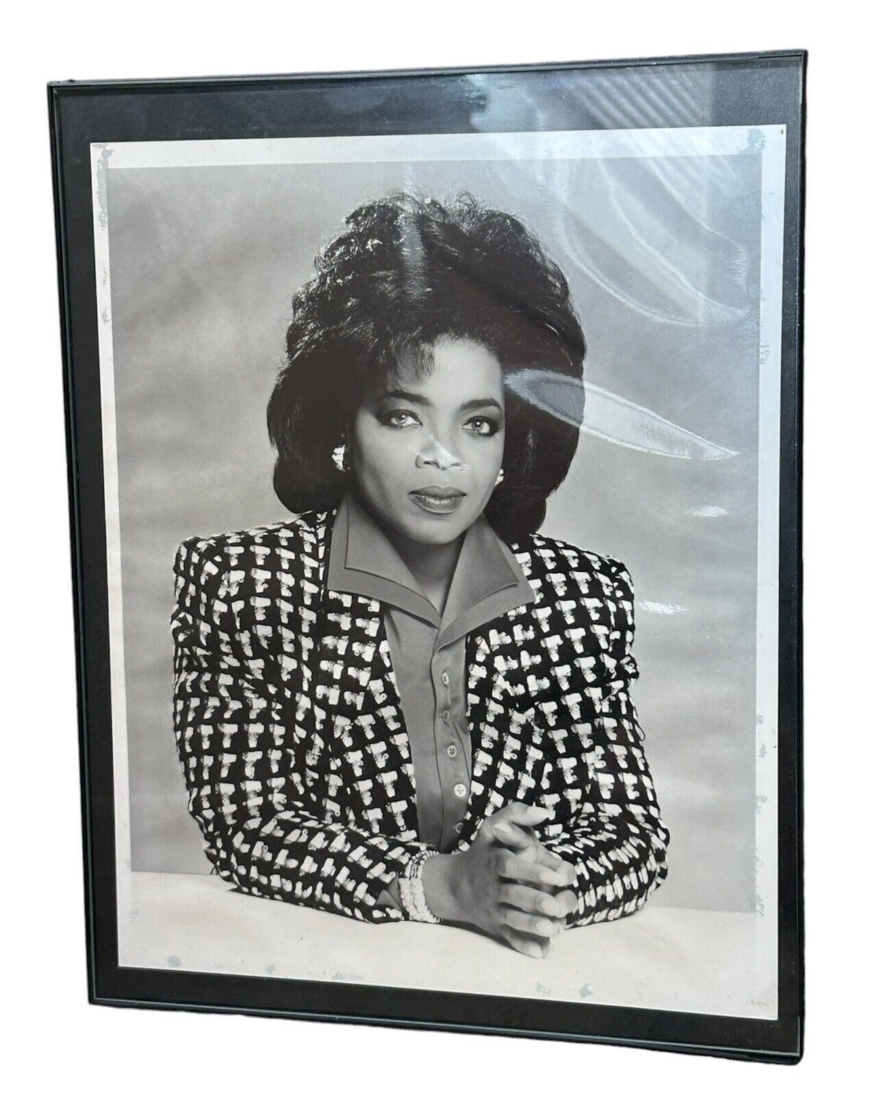 Framed 1990 Actress Talk Show Host Oprah Winfrey Portrait By Ron Slenzak Tv 8X10