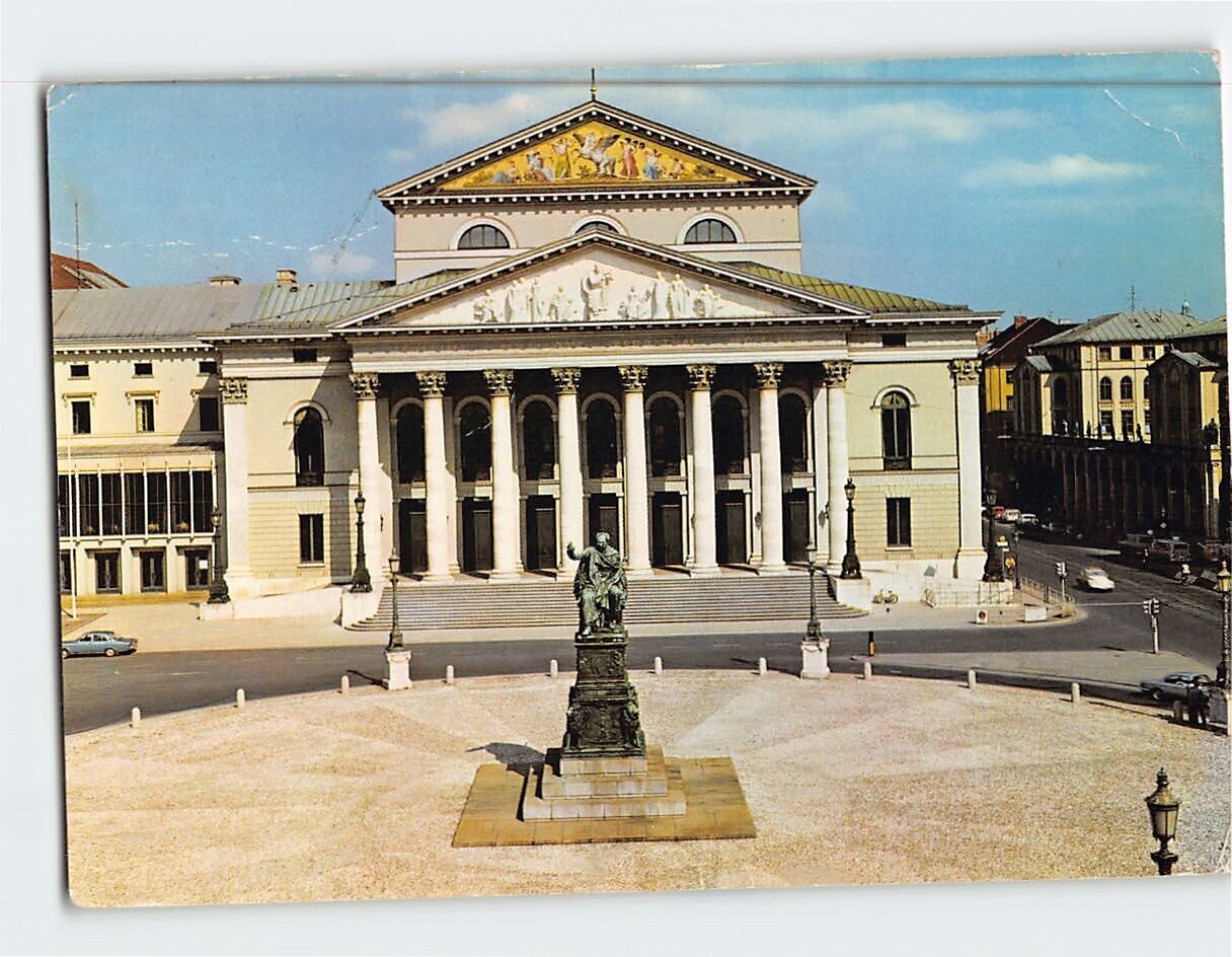 Postcard National theatre (Bavarian State Opera) Munich Germany