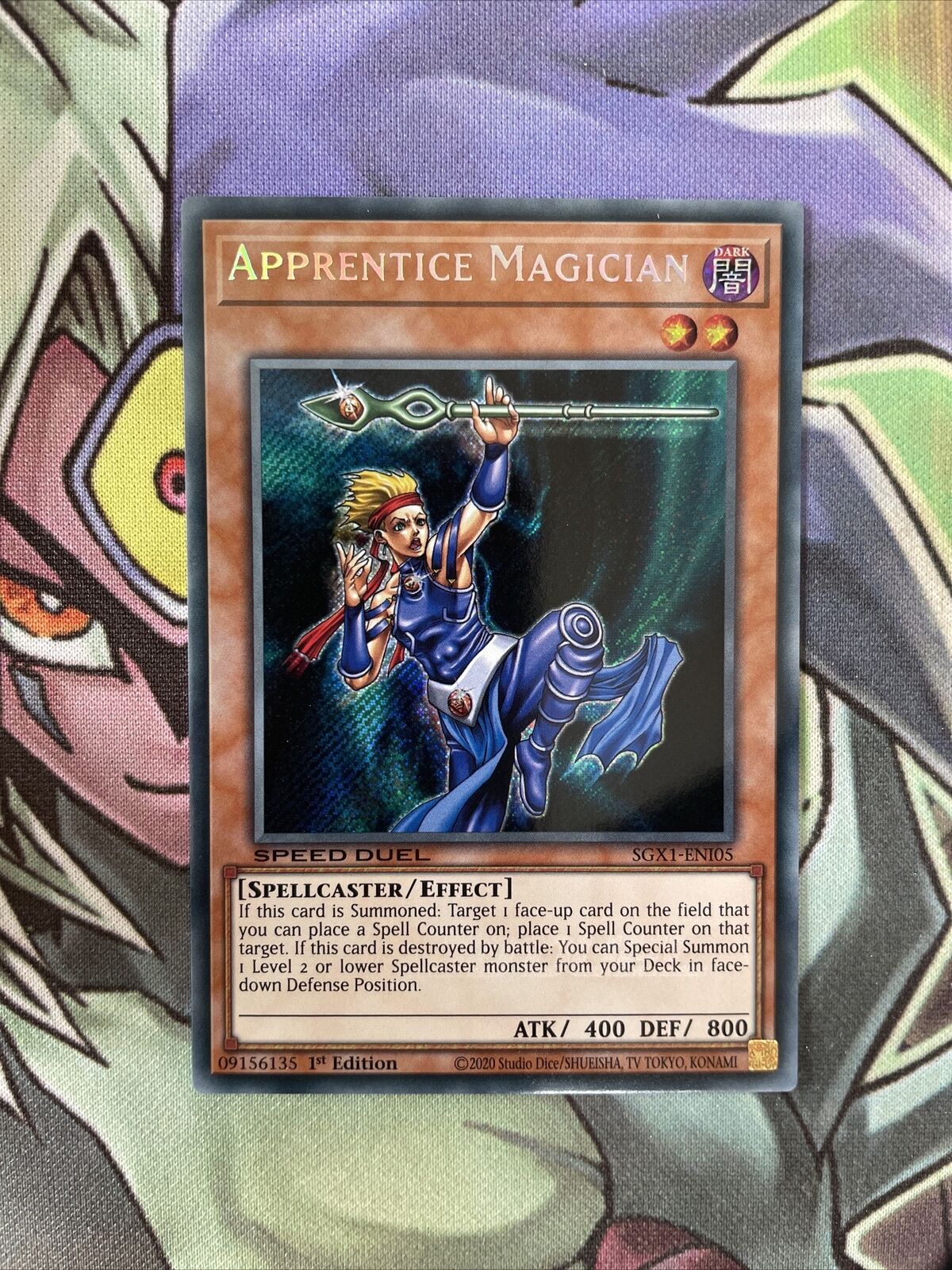 SGX1-ENI05 Apprentice Magician Secret Rare Speed Duel NM Yugioh Card