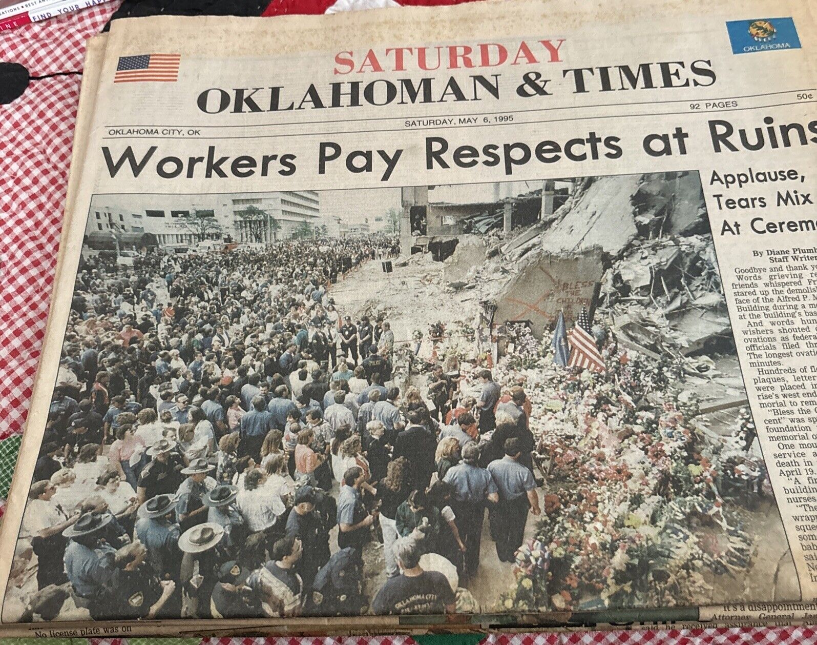 4 Oklahoma City Bombing Daily Oklahoman 1995 Newspapers 5-6, 5-7, 5-8, 5-9