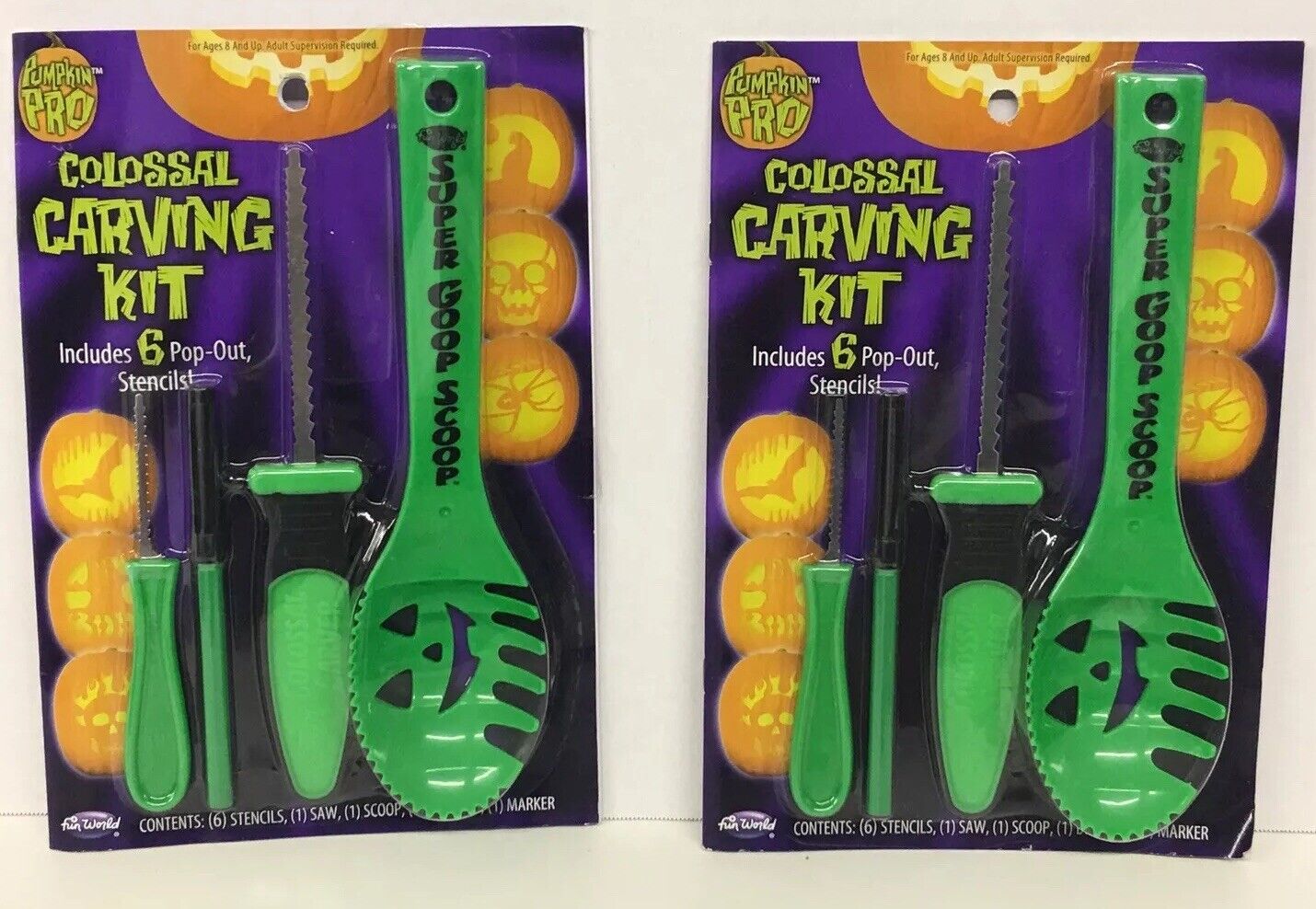 Pumpkin Pro Green Colossal Carving Kit 2 Pack New