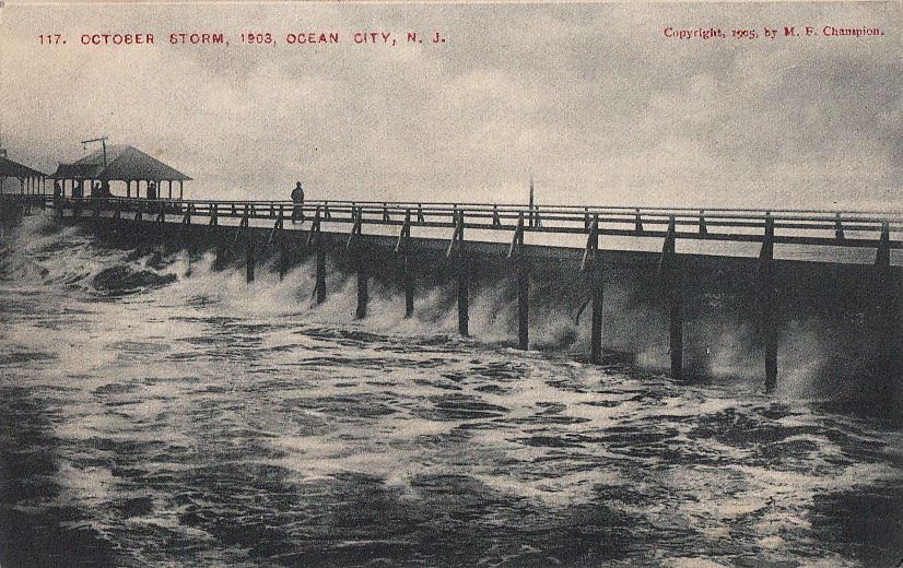  Postcard October Storm 1903 Ocean City NJ 
