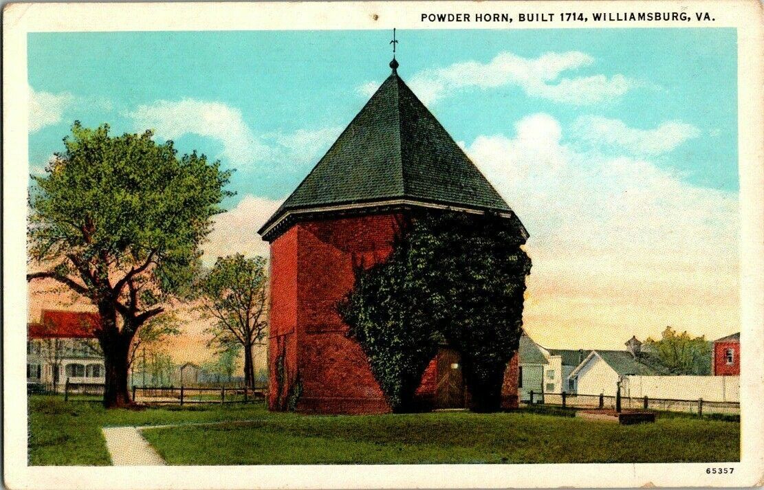 Williamsburg VA-Virginia Powder Horn Magazine Vintage Postcard