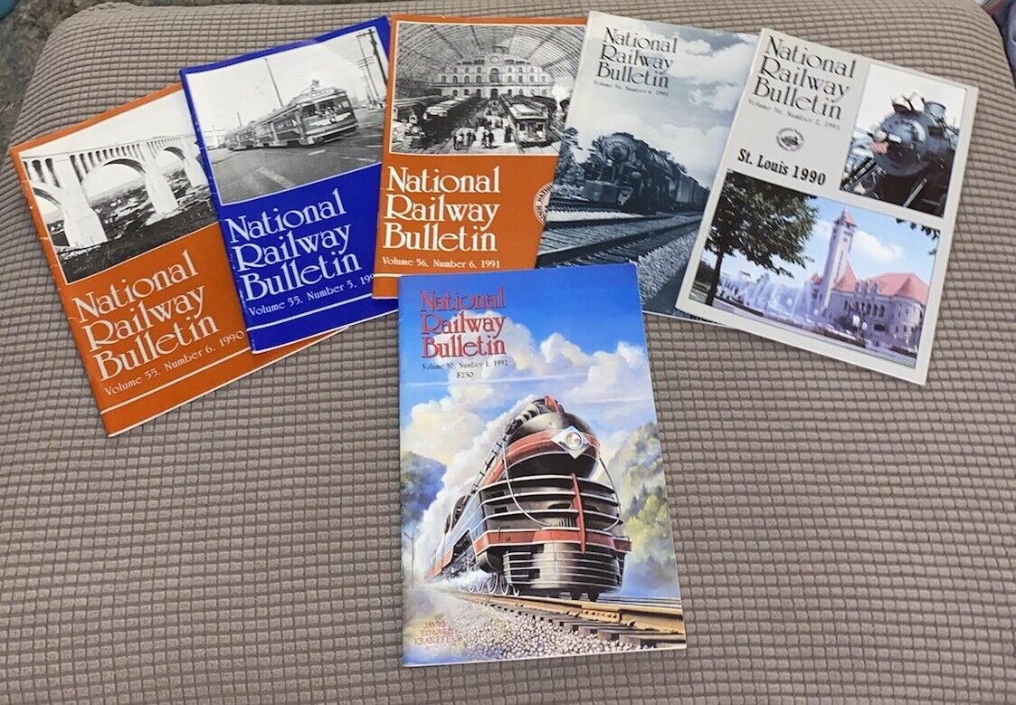National Railway Historical Society NRHS Bulletin 6 Magazine Lot Years 1990-92