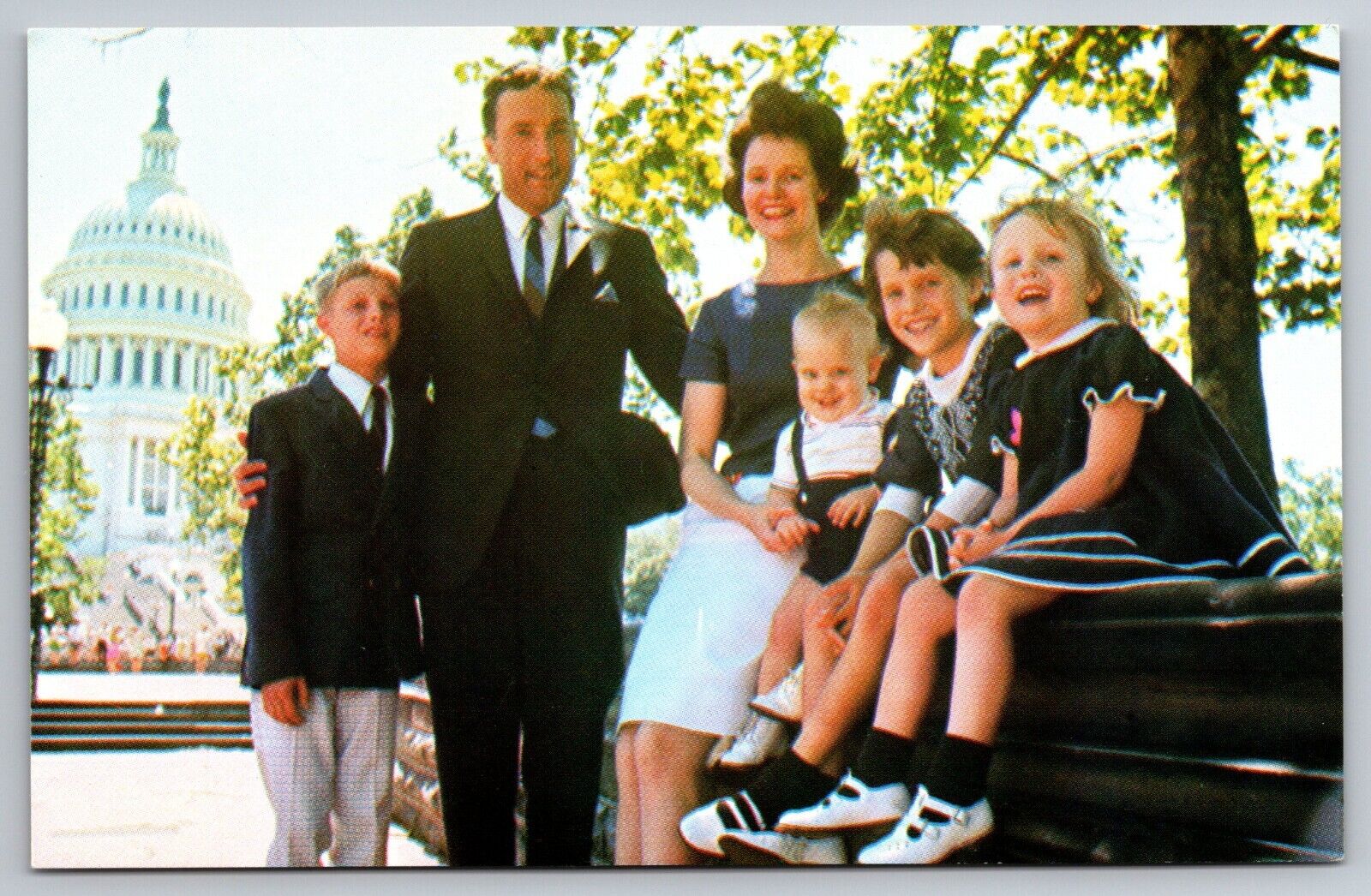 Dick Schweiker & Family U.S. Senate Campaign 1968 Pennsylvania VTG UNP Postcard
