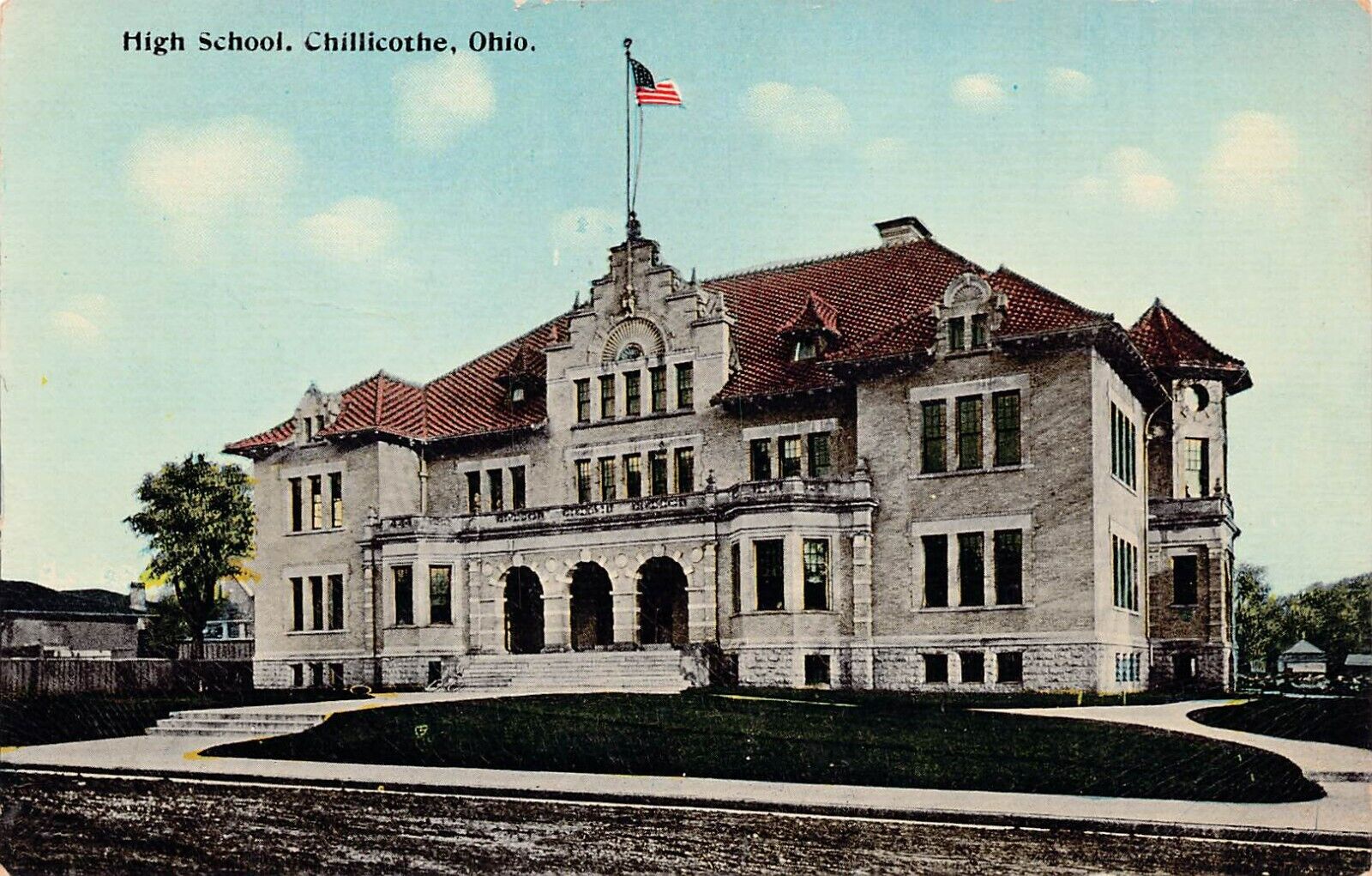 Chillicothe OH Ohio Scioto Valley Ross County High School Vtg Postcard A24