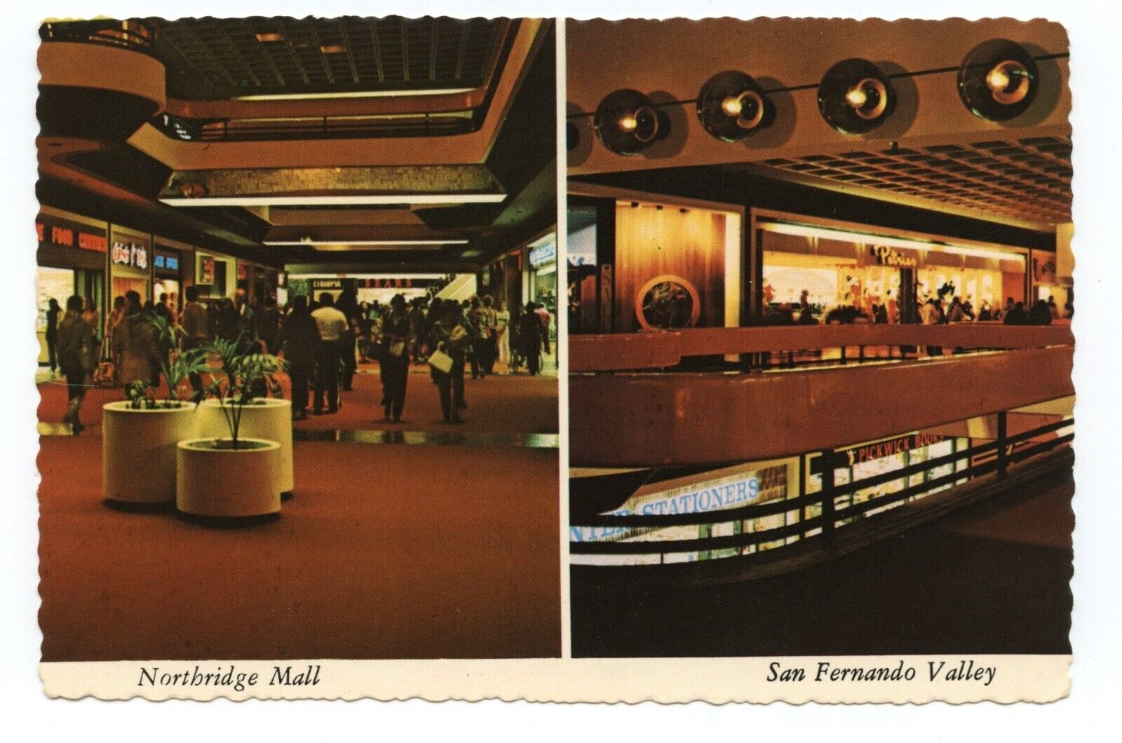 Northridge Shopping Mall Store San Fernando Valley California Postcard
