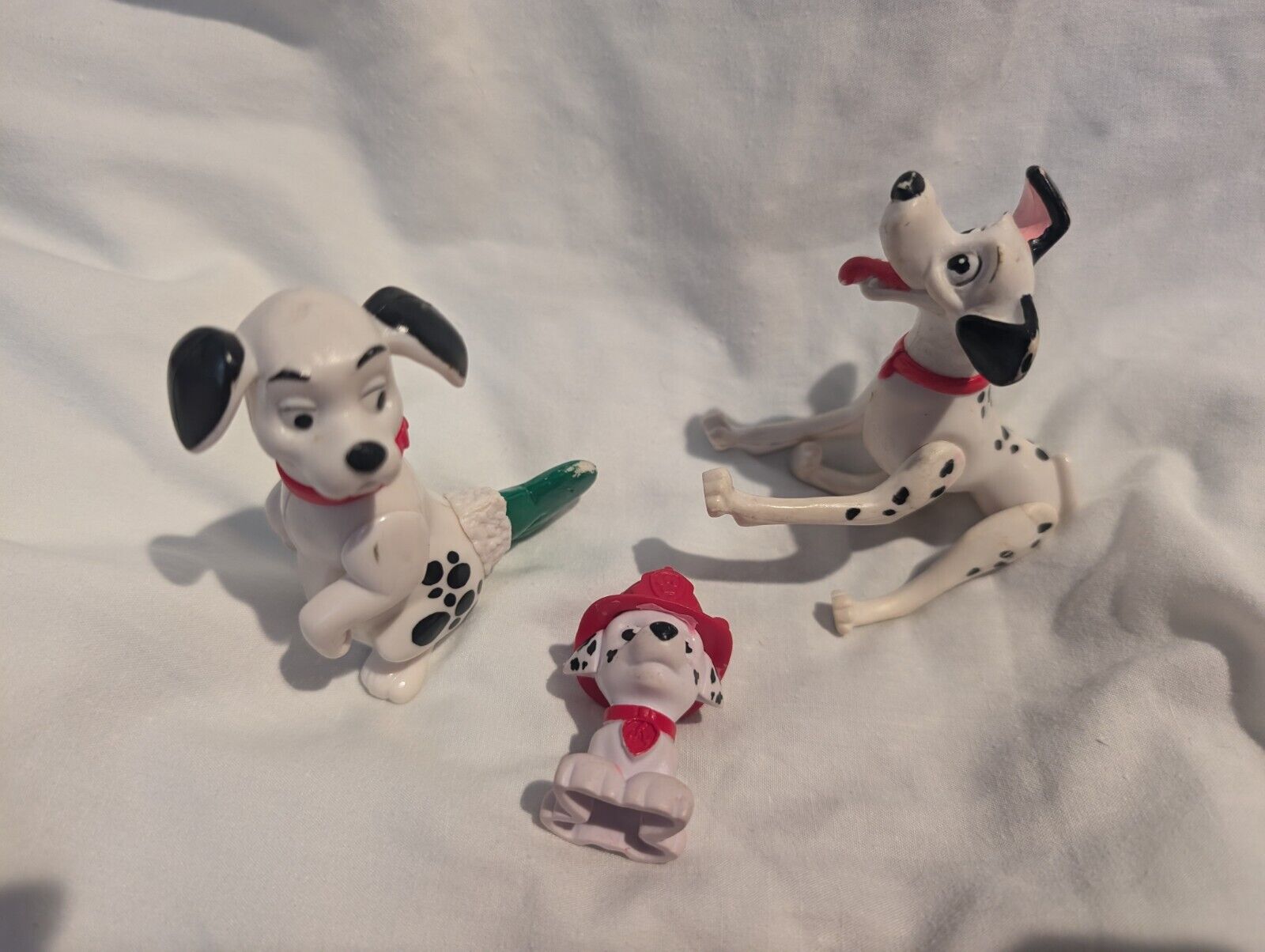 Plastic Dalmatian Dogs Lot Of 3 Misc. Pre Owned