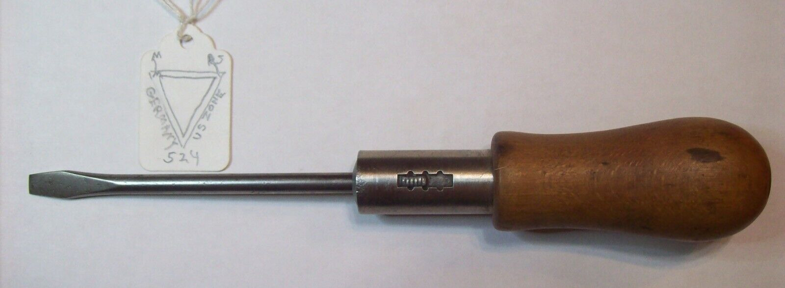 vintage  straight tip ratcheting screwdriver, US Zone, Germany