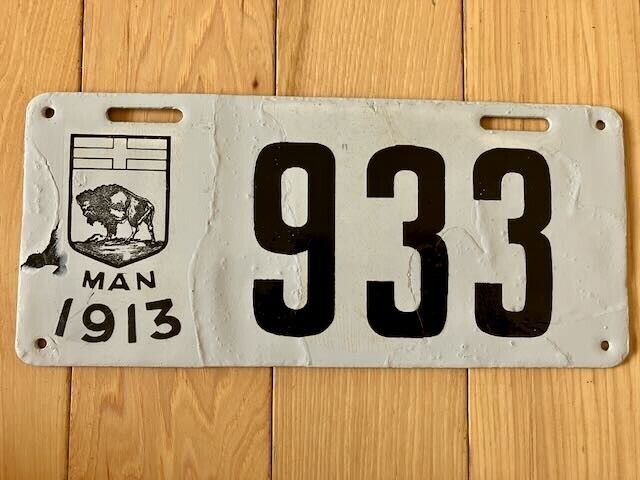 1913 Manitoba License Plate