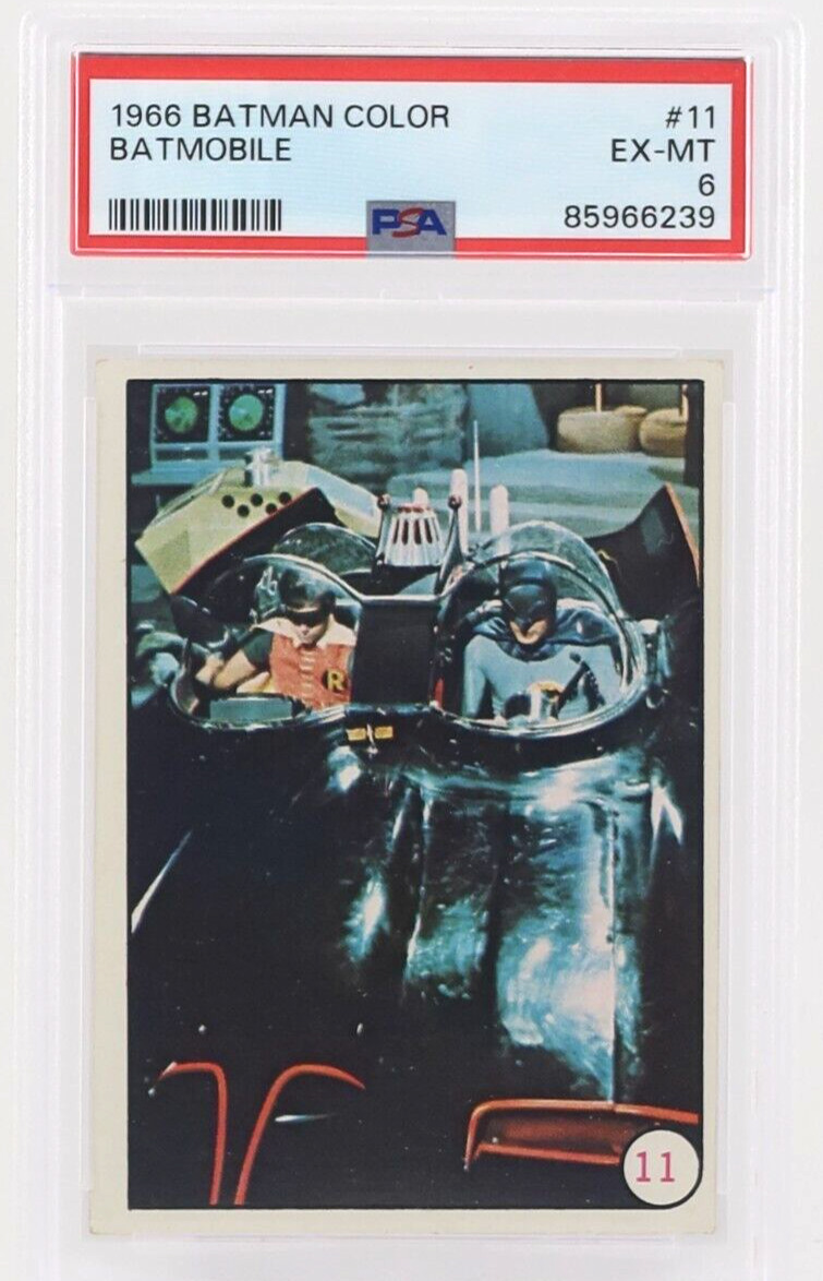 1966 Topps Batman Color #11 Batmobile PSA 6