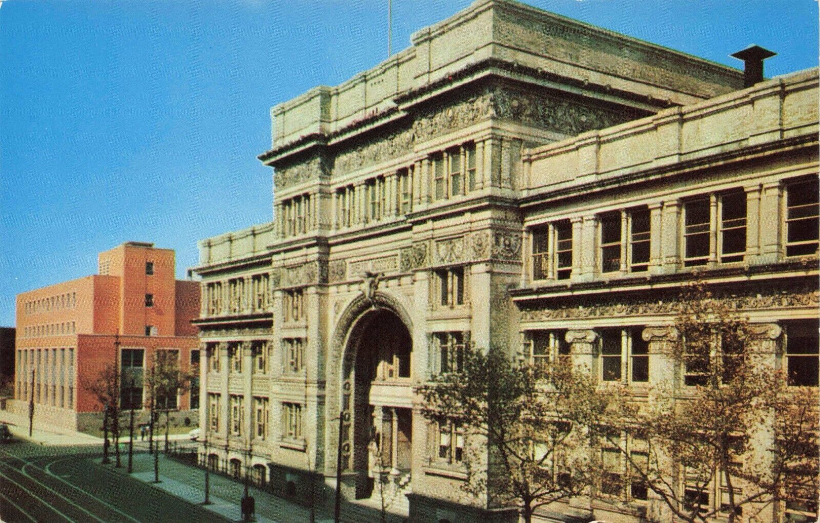 Postcard Drexel Institute of Technology Entrance to Main Bldg Philadelphia PA