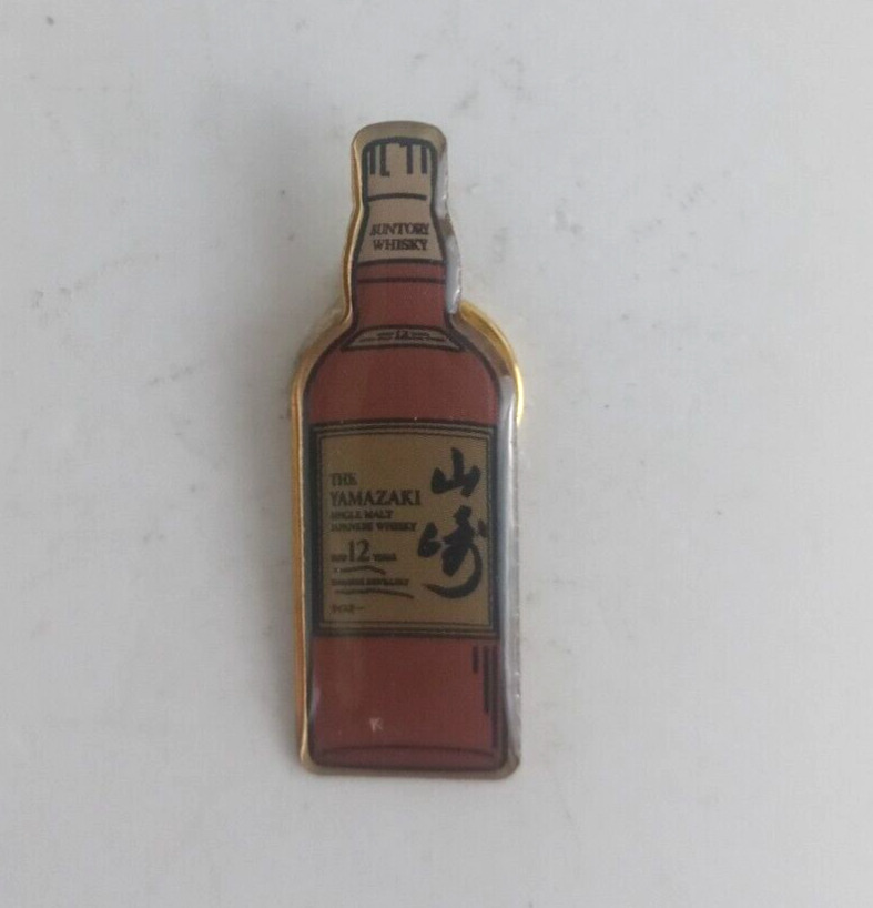 Vintage The Yamazaki Whisky Bottle Enamel Lapel Hat Pin