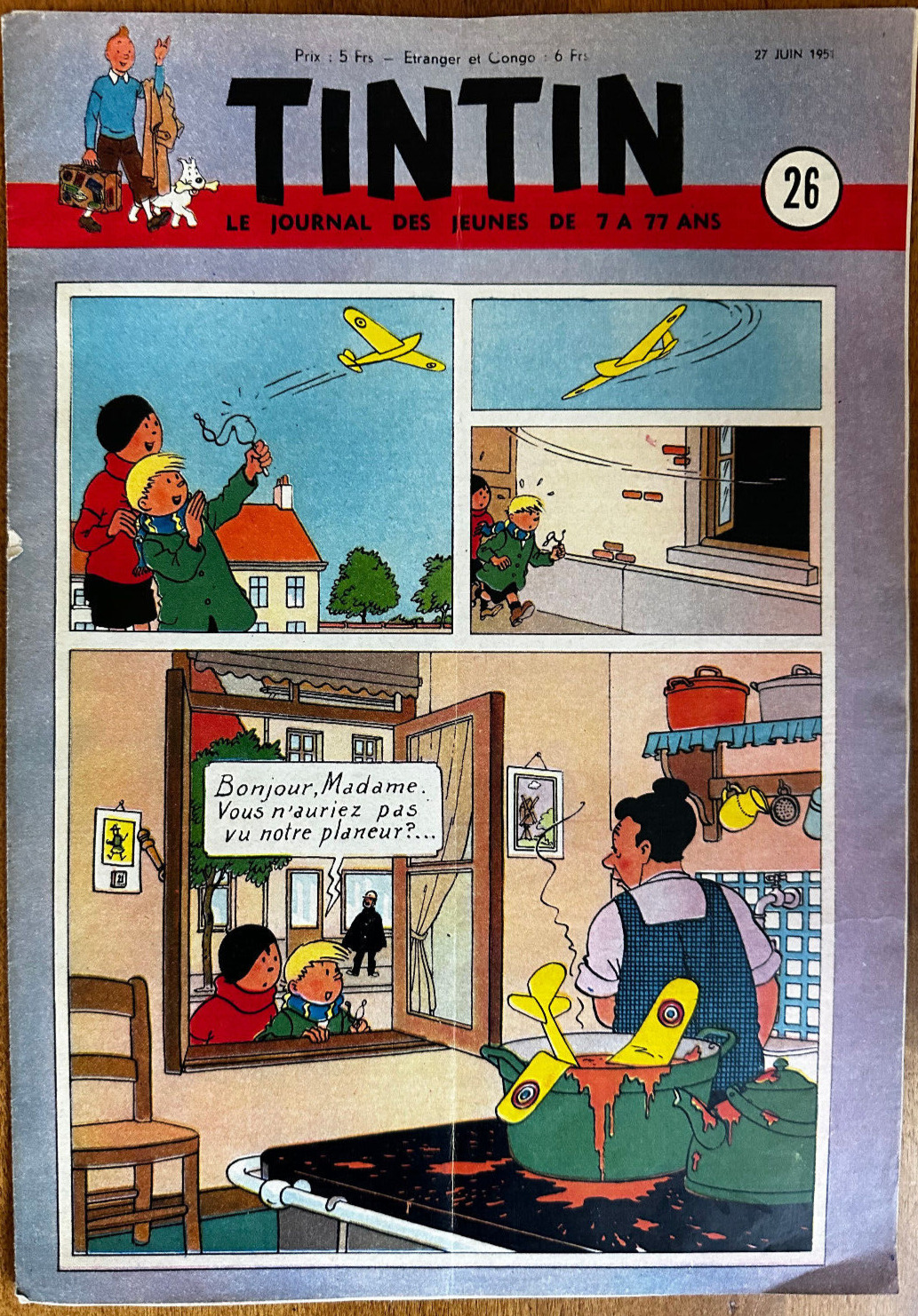 Le Journal de Tintin #26 27 June, 1951 Quick & Flupke Blake & Mortimer