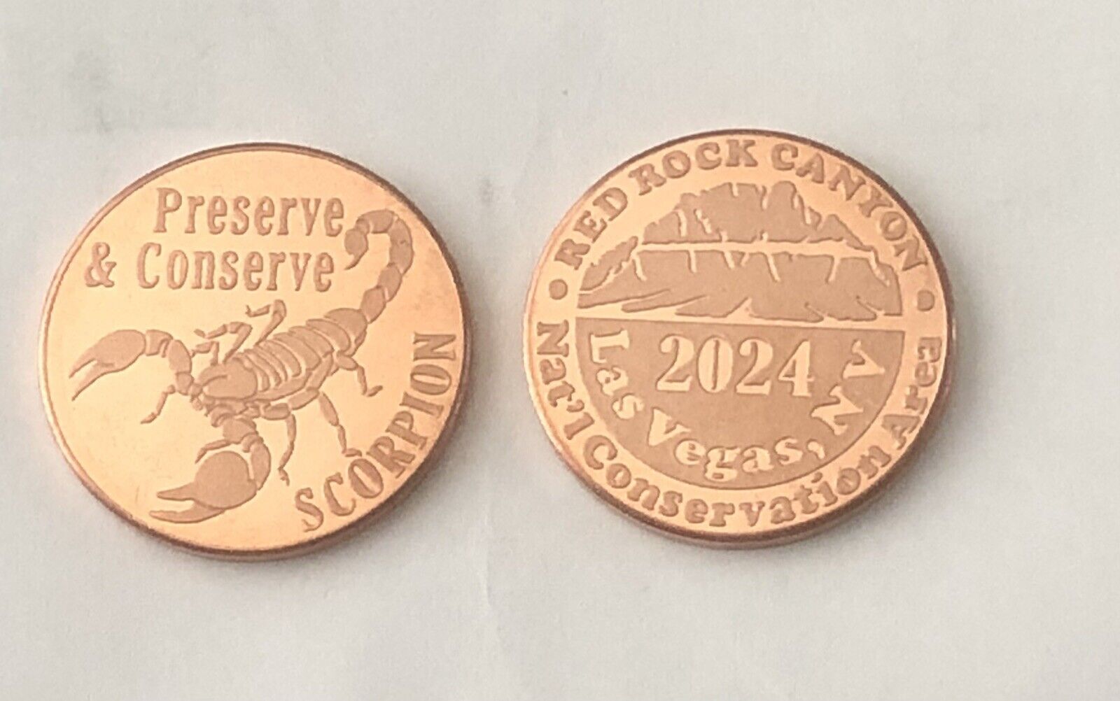 Red Rock National Conservation Area Cooper Coin 2024 Scorpion
