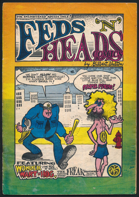 Feds N Heads Comics Very Rare 1968 1st Print Underground Comix Gilbert Shelton