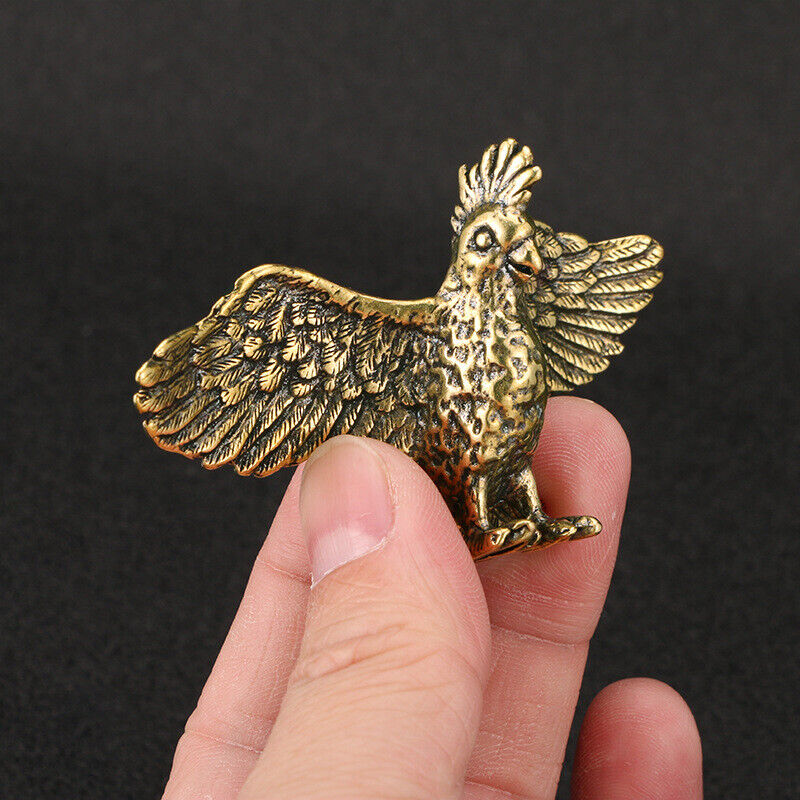 1 PC Small Retro Brass Parrot Statue Brass Parrot Figurines 74*48mm Decor