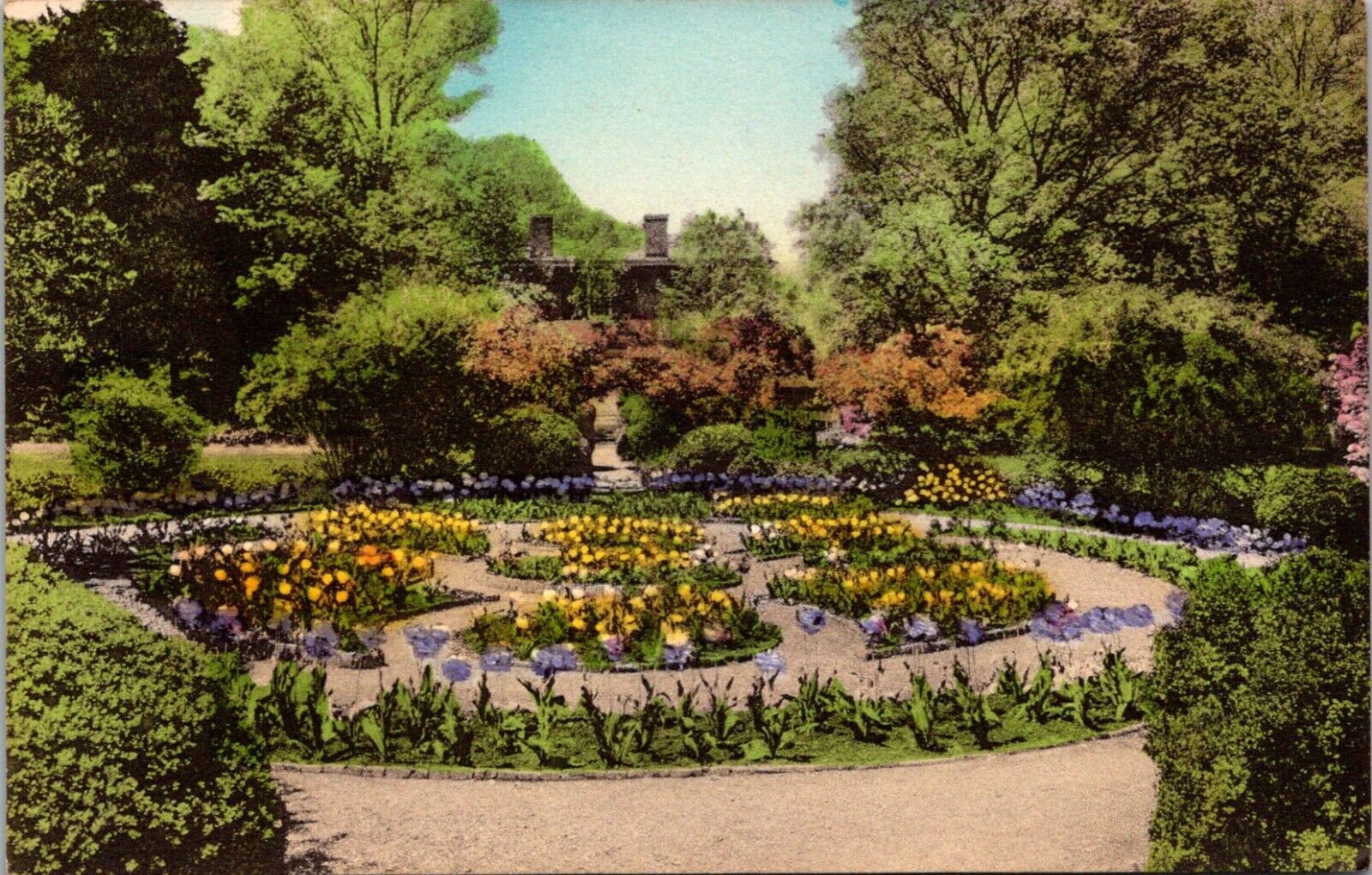 Nashville, TN The Hermitage View of the Garden Hand-Colored Postcard