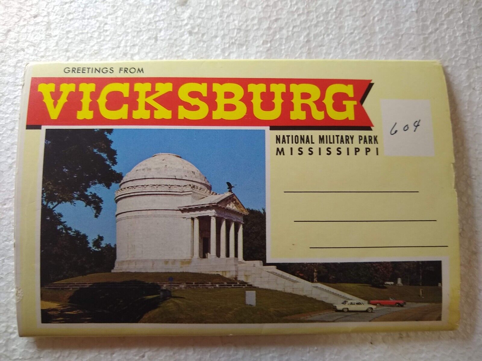 Postcard Views Folder Vicksburg National Military Park Mississippi USA